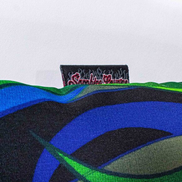 Sapphire Lounge Skull Motorcycle Flame Short Sleeve Button Shirt Loop Collar XL - Picture 6 of 6